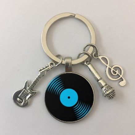 卸売ビニールレコードレトロ蓄音機ガラスメタルキーホルダー